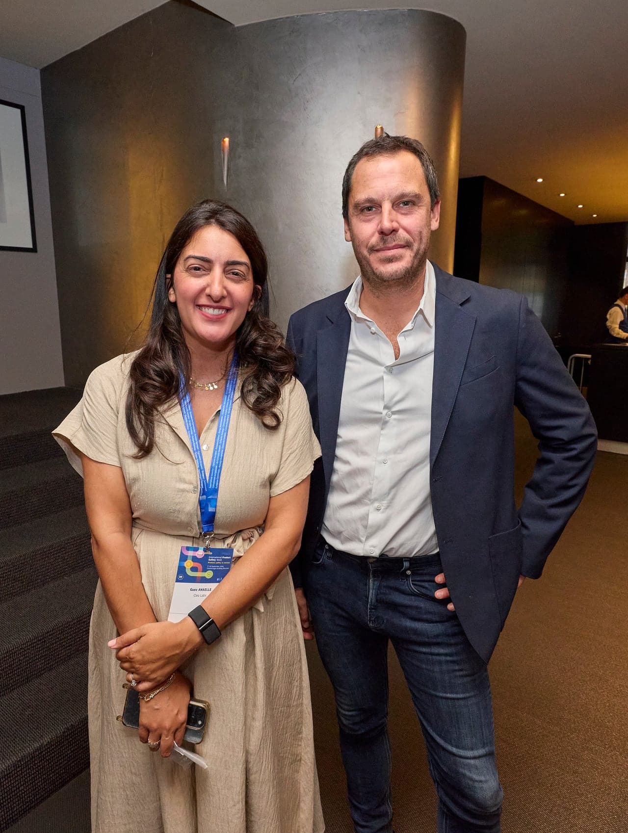 Anaëlle Guez of Cleo Labs with a guest during the evening